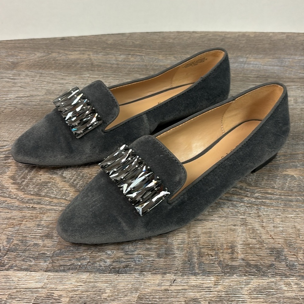 Talbots EDISON Stone Velvet Flats Size 6.5